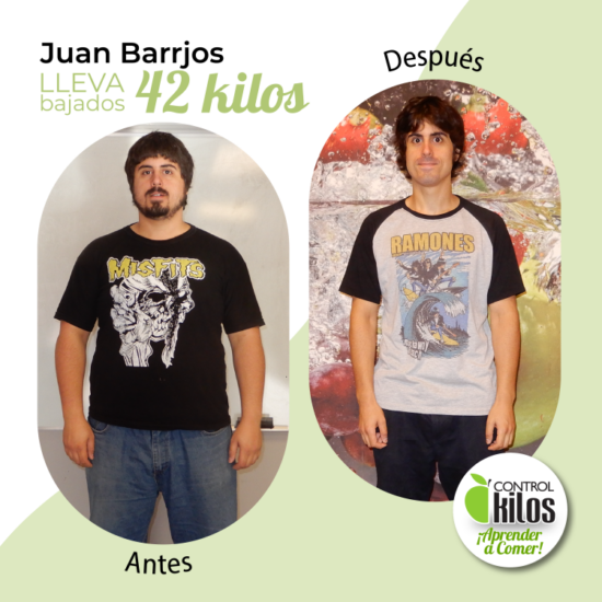 Juan B. bajó 42 kilos