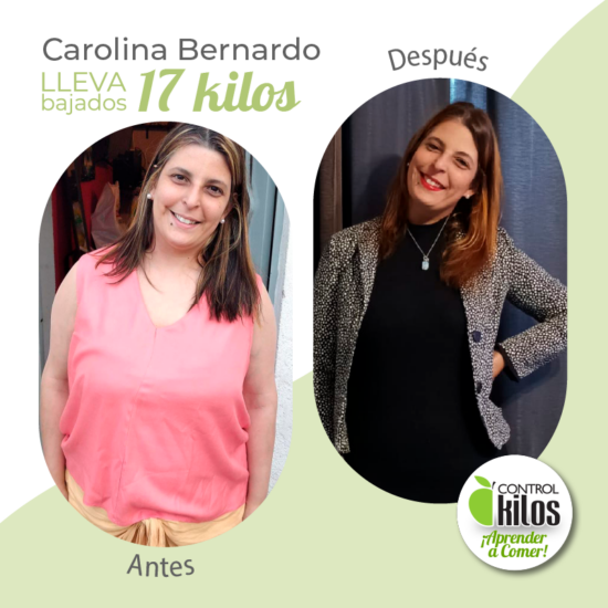 Carolina B. bajó 17 kilos.