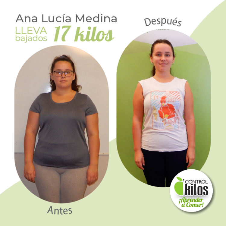 Carolina B. bajó 17 kilos.