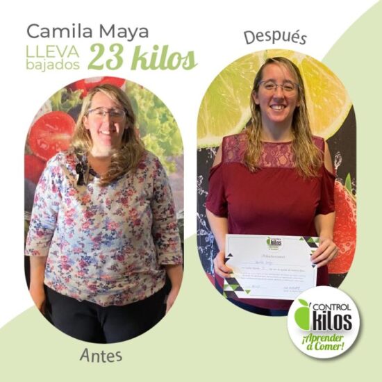 Camila M. bajó 23 kilos.