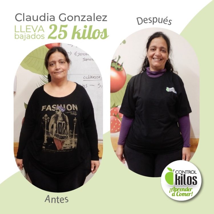 Claudia G. bajó 25 kilos