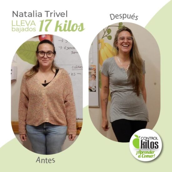 Natalia T. bajó 17 kilos
