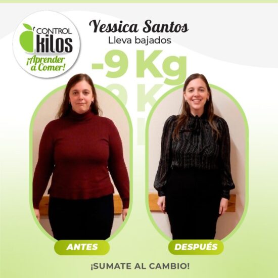 Yessica S. bajó 9 kilos