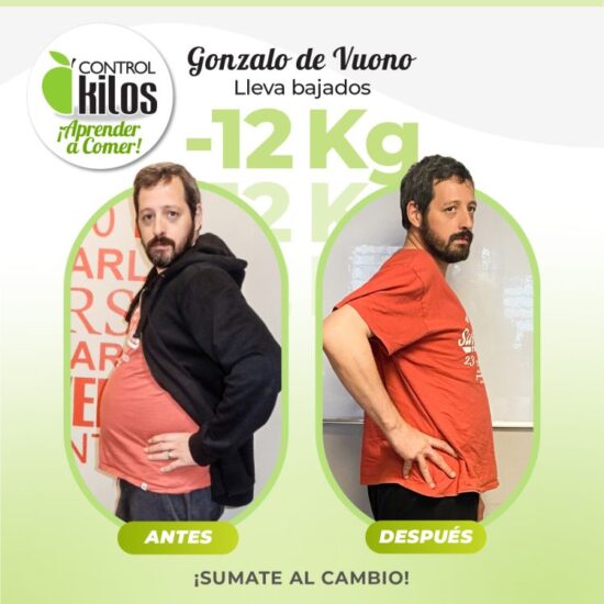 Gonzalo de V. bajó 12 kilos