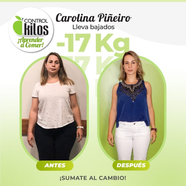 Carolina P. bajó 17 kilos