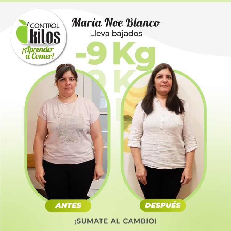 María Noel B. bajó 9 kilos
