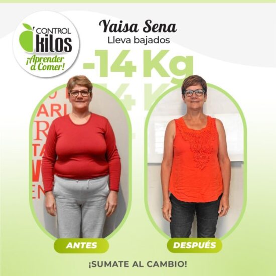 Yaisa S. bajó 14 kilos