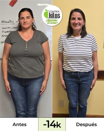 Lourdes bajó 14 kilos