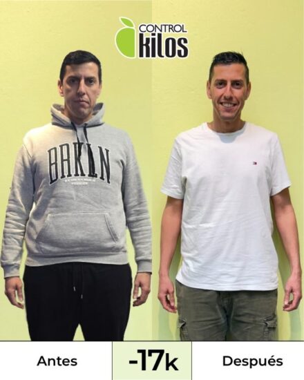 Alejandro B. bajó 17 kilos